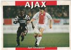 Ajax kaart Jari Litmanen nr. 35 96/97, Verzamelen, Ophalen of Verzenden, Gebruikt, Ajax, Poster, Plaatje of Sticker