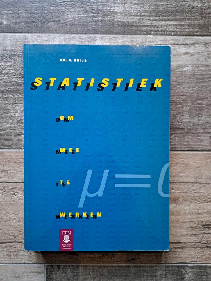 Statistiek - Dr. A. Buijs, Boeken, Studieboeken en Cursussen, Gelezen, HBO, Beta, Ophalen of Verzenden