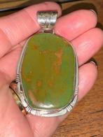 Zilveren hanger met apart groen Clear Springs Turquoise, Nieuw, Ophalen of Verzenden, Met edelsteen, Groen