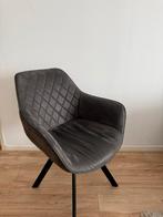 4 Grijze Eetkamerstoelen Riley LeenBakker, Huis en Inrichting, Stoelen, Ophalen, Gebruikt, Vier, Stof