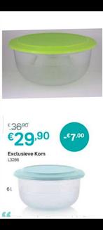 Nieuwe exclusieve kom van tupperware 6 liter, Huis en Inrichting, Keuken | Tupperware, Ophalen of Verzenden, Nieuw