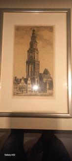 Martinitoren Groningen - Ingelijste Prent, Ophalen of Verzenden