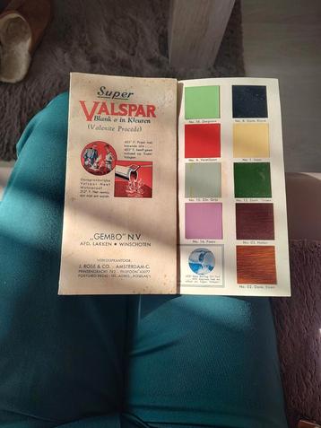 Vintage Super Valspar Kleurenwaaier beschikbaar voor biedingen