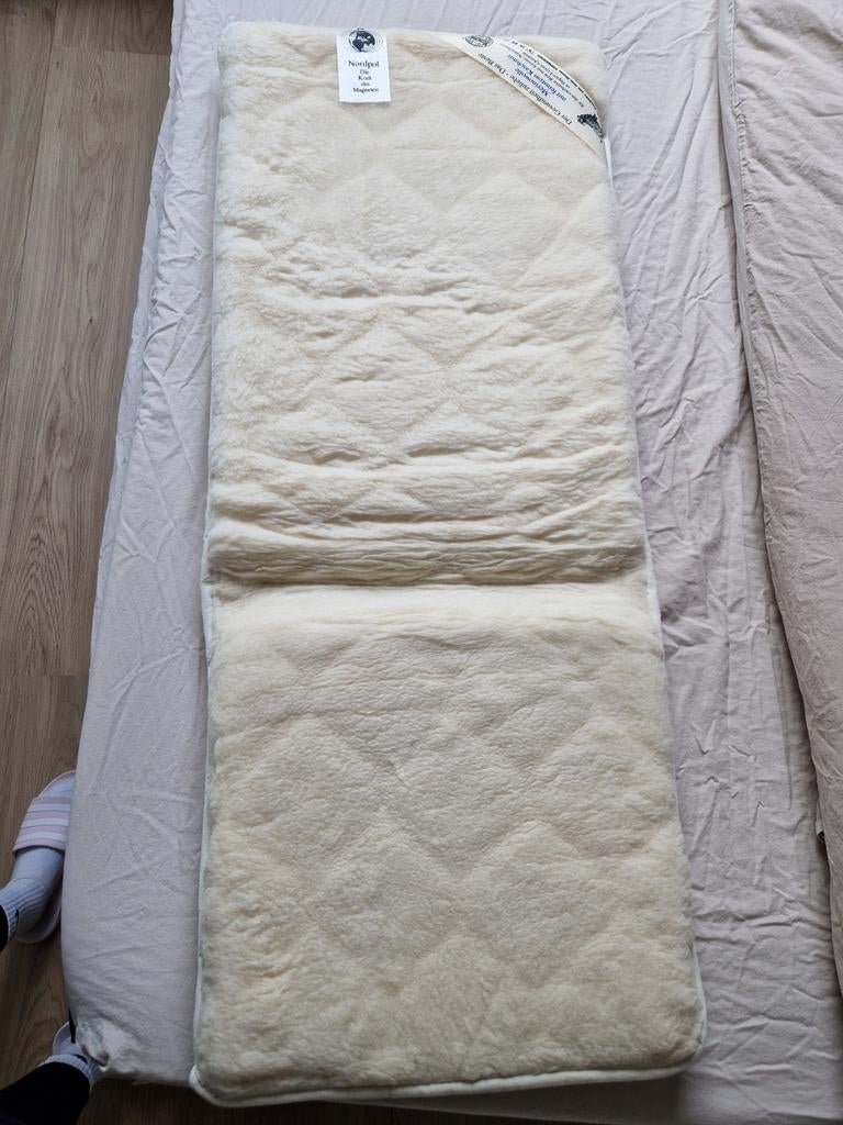 Wol Bedmatras / Topper - Eenpersoons - Zo goed als nieuw, Eenpersoons, Wit, Ophalen of Verzenden, Deken of Dekbed