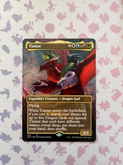 Full Art Tiamat NM, Hobby en Vrije tijd, Verzamelkaartspellen | Magic the Gathering, Zo goed als nieuw, Losse kaart, Ophalen of Verzenden