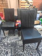 Leren eetkamerstoelen 15€ per stuk of 4 voor 50€, Huis en Inrichting, Stoelen, Zwart, Leer, Ophalen of Verzenden, Zo goed als nieuw