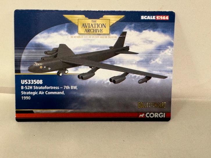 B-52H Stratofortress, Corgi US33508, 1:144, Hobby en Vrije tijd, Modelbouw | Vliegtuigen en Helikopters, Zo goed als nieuw, 1:72 tot 1:144