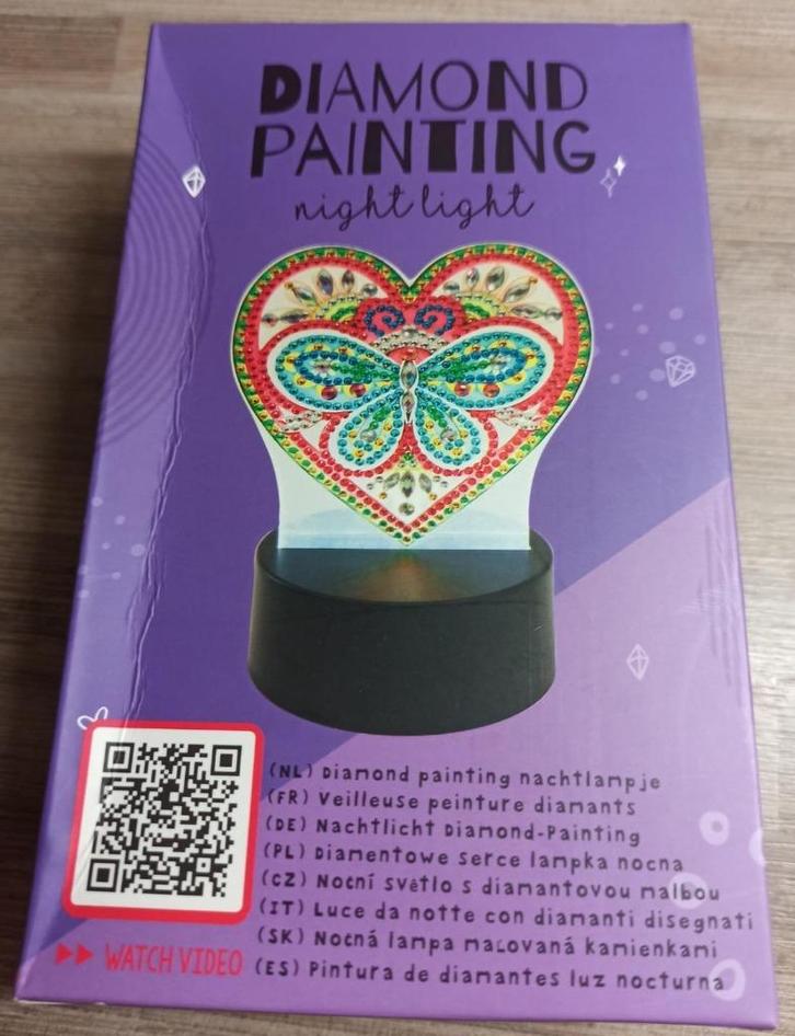 Diamond painting nachtlamp, Hobby en Vrije tijd, Knutselen, Nieuw, Knutselwerk, Ophalen of Verzenden
