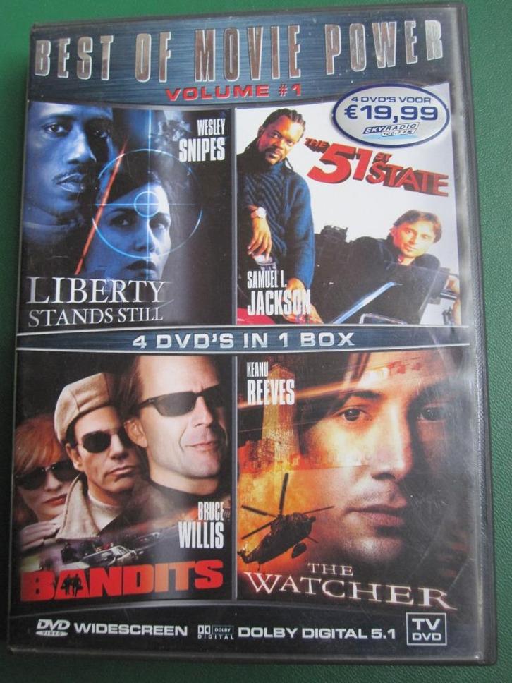 Best of Movie Power 1 (4 films op 4 disc), Cd's en Dvd's, Dvd's | Actie, Zo goed als nieuw, Actie, Boxset, Vanaf 16 jaar, Ophalen of Verzenden
