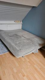 Ikea Slaapbank 140x200 + Hoes & Molton, Ophalen, Grijs, 140 cm, Zo goed als nieuw