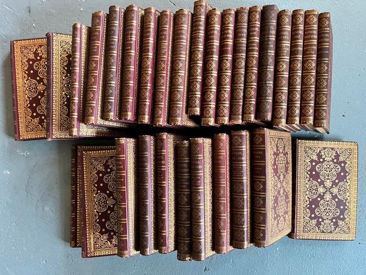 oude antieke boeken Joost Vondel Werken 30dln boekband goud, Antiek en Kunst, Antiek | Boeken en Bijbels, Ophalen of Verzenden