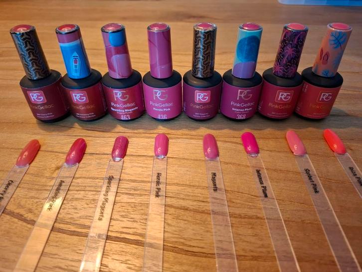 Pink gellac, Sieraden, Tassen en Uiterlijk, Uiterlijk | Cosmetica en Make-up, Zo goed als nieuw, Handen en Nagels, Roze, Ophalen of Verzenden