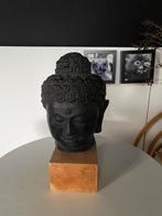 Boeddha hoofd op sokkel, Gebruikt, Ophalen of Verzenden