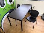 Ikea uitschuifbare tafel + 4 stoelen (Vangsta + Svenbertil), Ophalen, 50 tot 100 cm, Zo goed als nieuw, 150 tot 200 cm