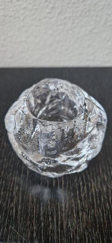 Glazen waxinelichthouder Kosta Boda Snowball van Ann Wärff  beschikbaar voor biedingen
