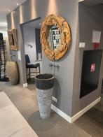 Wastafelzuil + ronde sprokkelspiegel, Huis en Inrichting, Woonaccessoires | Zuilen en Pilaren, Ophalen, Nieuw
