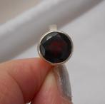 Zilveren ring met rode steen maat 16.75 nr.1257, Sieraden, Tassen en Uiterlijk, Ringen, Verzenden, Dame, Zilver, Zilver