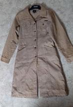 Jas vintage beige fluwelen lange jas cars jeans maat S, Beige, Ophalen of Verzenden, Zo goed als nieuw, Maat 36 (S)