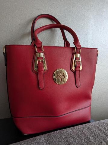 Mulberry shopper handtas schoudertas met hengsel rood leer beschikbaar voor biedingen