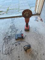 Accu slijpmachine, Doe-het-zelf en Verbouw, Gereedschap | Schuurmachines, Ophalen, Gebruikt, Minder dan 600 watt, Bandschuurmachine