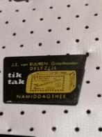 SPELD TIK TAK JE VAN BUUREN GROOTH..DELFZIJL, Verzamelen, Speldjes, Pins en Buttons, Ophalen of Verzenden, Gebruikt, Merk, Speldje of Pin