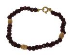 Granaten vintage armband 14k gouden slot en spacers antiek