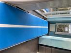Airtrack blauw met wit 400x100x20, Sport en Fitness, Turnen, Ophalen, Kindermaat 122 t/m 140, Zo goed als nieuw, Blauw