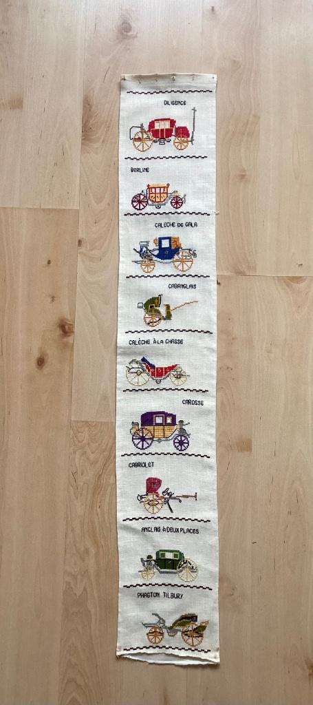 Borduurwerk, zijde, koets, vintage, Hobby en Vrije tijd, Borduren en Borduurmachines, Ophalen