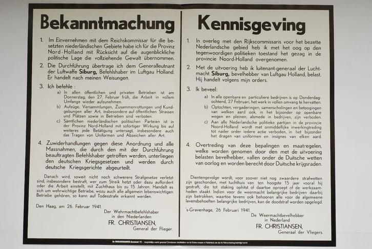 Affiche Kennisgeving Christiansen | Heruitgave 1994, Verzamelen, Foto's en Prenten, Zo goed als nieuw, 1940 tot 1960, Verzenden