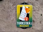 Emaille deurpost reclamebord turkstra beschuit, Verzamelen, Ophalen of Verzenden, Zo goed als nieuw, Reclamebord