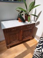 Kattenbak Kast Dressoir Marmerblad Antiek, Ophalen, Gebruikt, 25 tot 50 cm, 100 tot 150 cm
