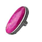 zilveren Ring  met fossiel koraal-maat 17.75, Sieraden, Tassen en Uiterlijk, Ringen, Overige kleuren, Verzenden, Nieuw, 17 tot 18