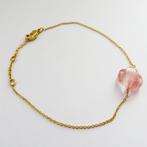 Armband met roze bloemetje, Nieuw - laatste stuks, Overige materialen, Nieuw, Ophalen of Verzenden, Met bedels of kralen