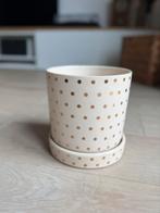 Bloempot HEMA goudkleurige stippen - 18 cm doorsnee, Rond, Binnen, Ophalen of Verzenden, Zo goed als nieuw
