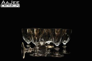6 Crystal d'Arques – Rambouillet – Wijnglas geslepen kristal beschikbaar voor biedingen