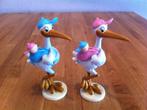 taart topper geboorte baby op ooievaar roze of blauw, Ophalen of Verzenden, Nieuw