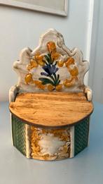 Antieke majolica barbotine zoutpot Italy Frankrijk, Huis en Inrichting, Keuken | Servies, Overige materialen, Gebruikt, Overige typen
