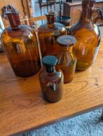 Apotheek flessen, Gebruikt, Overige kleuren, Ophalen of Verzenden, Glas