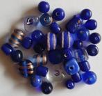 Antiek blauwe bewerkte glas kralen 6-12 mm 24-1, Hobby en Vrije tijd, Kralen en Sieraden maken, Nieuw, Kraal, Verzenden