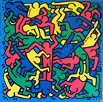 Keith Haring art-print van 78 x 78 cm, Huis en Inrichting, Ophalen, Gebruikt, Print, 75 tot 100 cm
