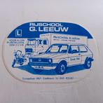 Leuke oude sticker.  Rijschool G.LEEUW.   Eindhoven., Verzamelen, Ophalen of Verzenden, Zo goed als nieuw, Overige typen