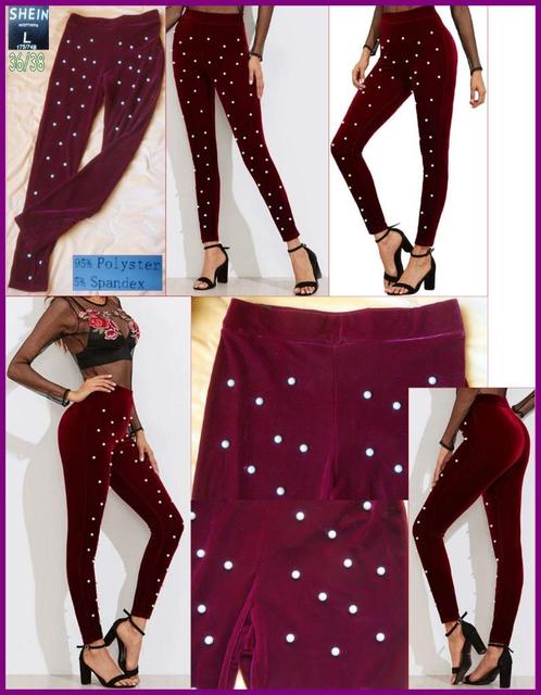 Nieuwe wijnrode fluwelen legging met parels maat 38, Kleding | Dames, Leggings, Maillots en Panty's, Nieuw, Legging, Maat 40/42 (M)