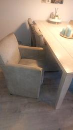 6 Mooie Eetstoelen Pronto Wonen op Wieltjes, Huis en Inrichting, Stoelen, Ophalen, Zo goed als nieuw, Vijf, Zes of meer stoelen