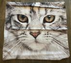 Kussenhoes kat, Huis en Inrichting, Woonaccessoires | Kussens, Ophalen of Verzenden, Nieuw, Wit, Vierkant