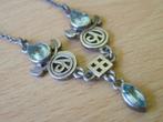 Prachtige Rennie Mackintosh hanger aan ketting met blauwe to, Ophalen, Zo goed als nieuw, Zilver