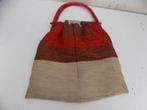 tassen damestas vintage retro bruin rood beige, Ophalen, Gebruikt, Rood, Handtas