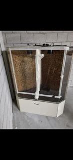 Mooi hoek terrarium met kurkwand, Dieren en Toebehoren, Reptielen en Amfibieën | Toebehoren, Ophalen, Zo goed als nieuw, Terrarium of Paludarium
