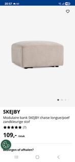 Hocker poef voetenbank skejby beige jysk, Huis en Inrichting, Ophalen, Zo goed als nieuw, Rechthoekig