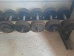 Dumbelrek + dumbels verschillende zwaartes, Sport en Fitness, Fitnessmaterialen, Ophalen, Gebruikt, Dumbbell