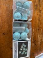 3 doosjes (kerst)slinger met ballen lichtblauw, Ophalen, Zo goed als nieuw